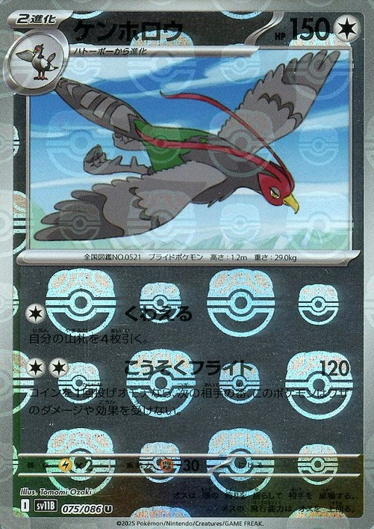 Black Bolt Unfezant Master Ball Mirror