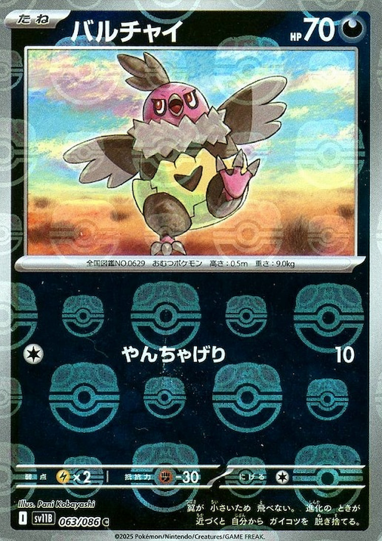 Black Bolt Vullaby Master Ball Mirror