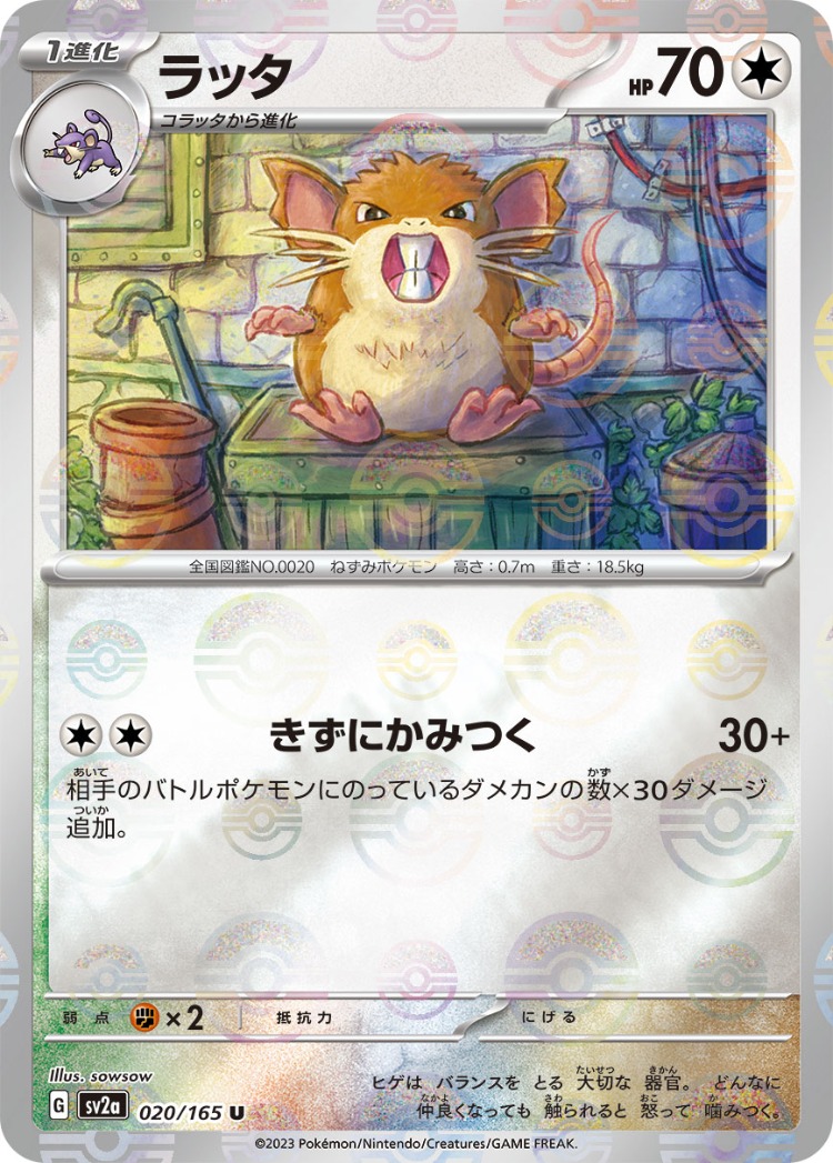 Pokemon Card 151 Raticate Ball Mirror