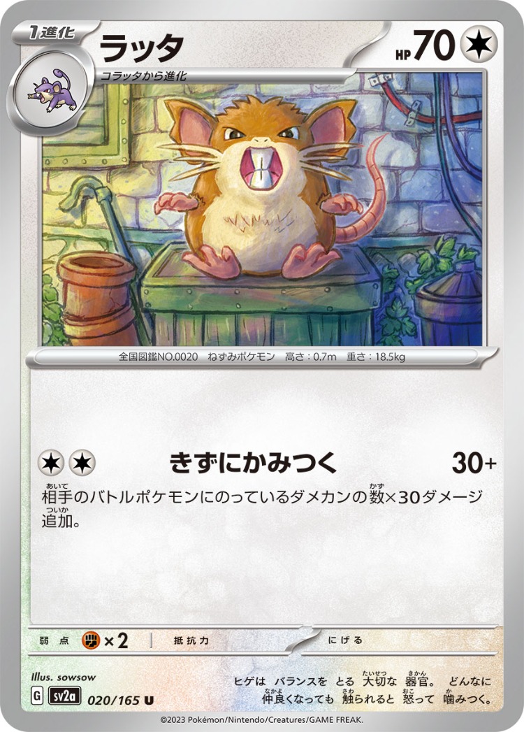 Pokemon Card 151 Raticate UnCommon