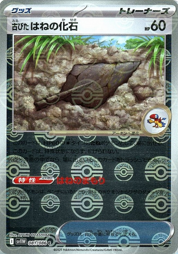 White Flare Antique Plume Fossil Mirror