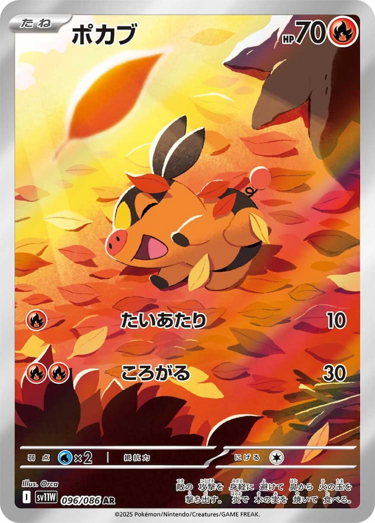 White Flare Tepig Art Rare